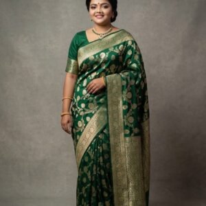 Emerald Green Banarasi  Saree