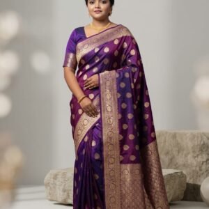 Royal Purple Mashru Silk Saree
