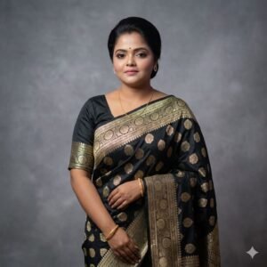 Classic Black Banarasi Saree
