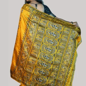 Premium Yellow Baluchari Silk Saree