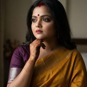 Mustard Yellow Bengali Handloom Saree