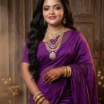 Royal Purple Bengali Handloom Saree
