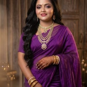 Royal Purple Bengali Handloom Saree