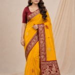 Yellow Colour Pure Madurai Cotton Saree