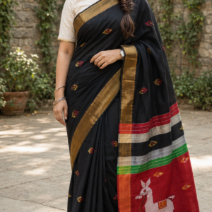 Black Kalakshetra Saree