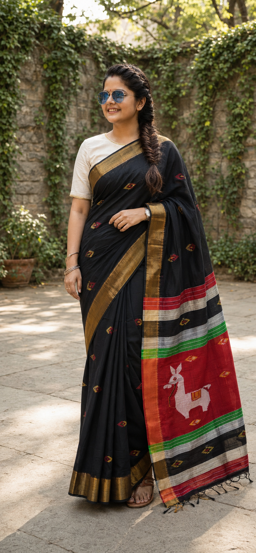 Black Kalakshetra Saree